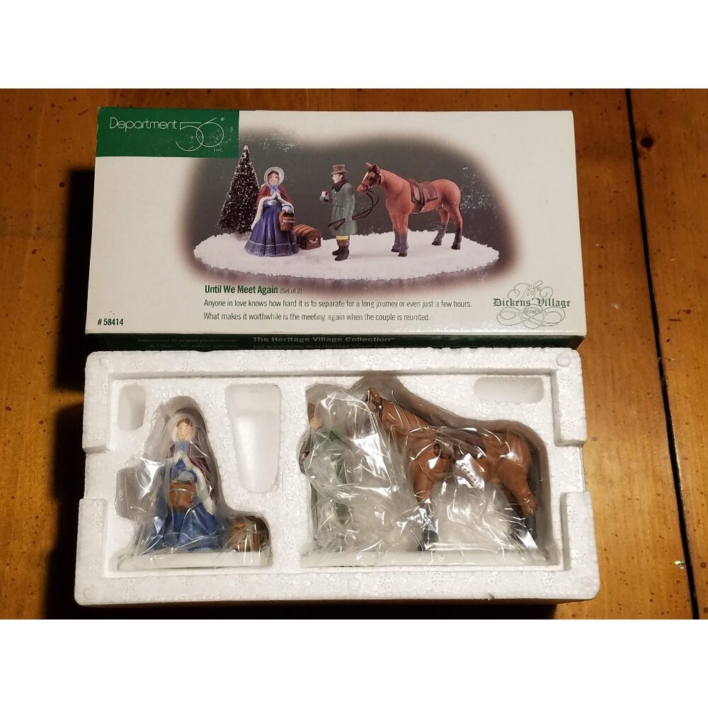 "Until We Meet Again" set of 2 #58414 Dicken's Village Series -Retired-